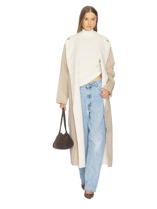 SRG Jackets & Blazers - SRG Anais Wrap Coat Gray Beige NWT - Size M